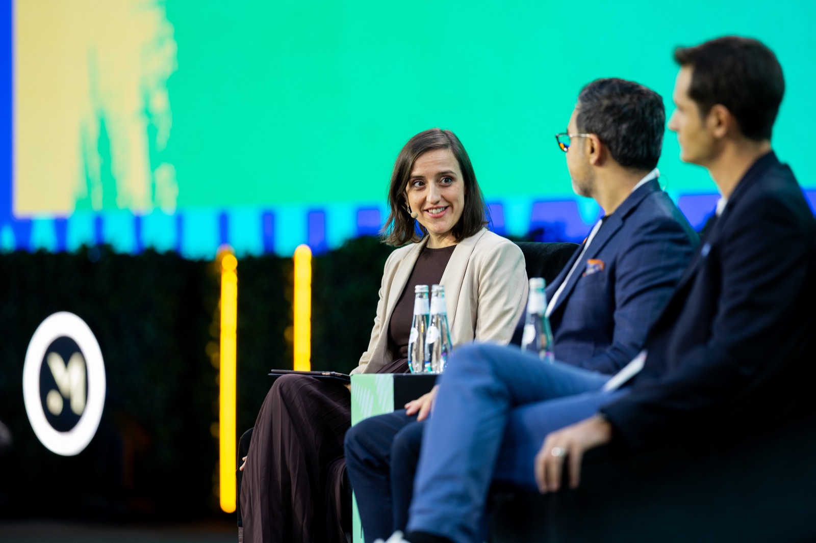 Sophie Guibaud speaking on a panel at Money20/20 Middle East